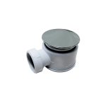 Desagüe para receptáculo 1 1/2" plástico cromado