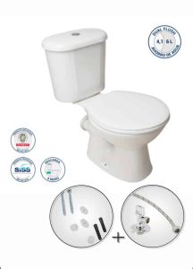 Sanitario Andes a muro con set y pernos