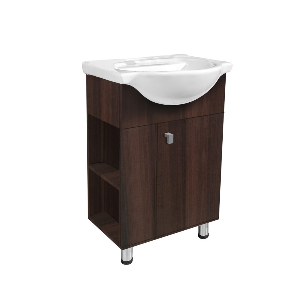 Mueble vanitorio Parma 56 Chocolate con repisa