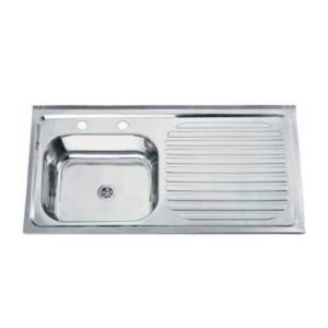 Lavaplatos sobreponer 100x50 cm escurridor derecho para grifería combinación