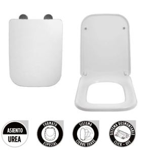 Asiento Square Blanco especial cierre suave