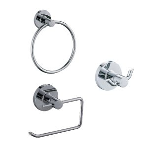 Kit de accesorios de baño de 3 piezas cromado