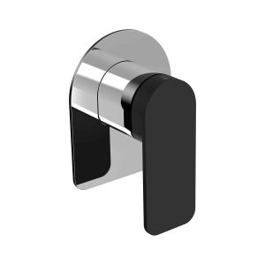 Monomando Ducha Empotrado Inclina Cromado Negro