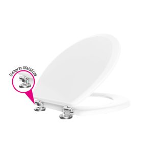 Asiento madera Redondo Cierre normal Bisagra Acero inox