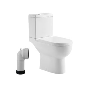 Sanitario Prego ADA Multidescarga asiento soft close con codo a 20,5 cm