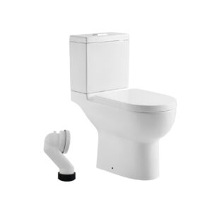 Sanitario Prego ADA Multidescarga asiento soft close con codo a 30,5 cm