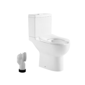 Sanitario Prego ADA Multidescarga asiento Open Ring con codo a 25 cm