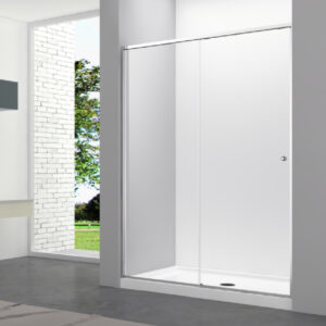 Mampara  Doble hoja con puerta corredera 140x185